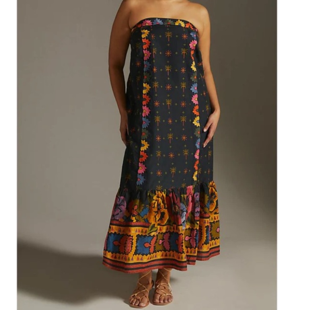 Farm Rio Embroidered Maxi Dress